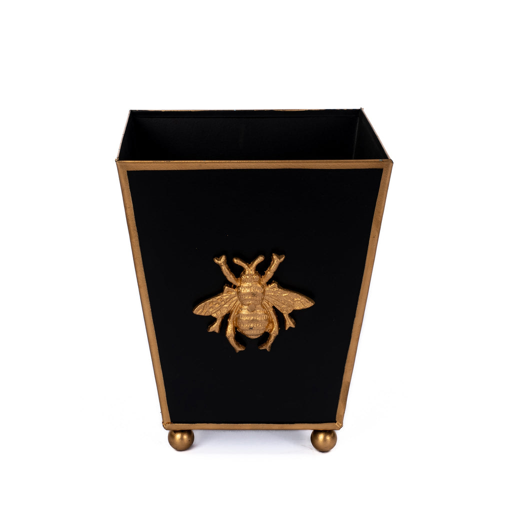 Regency Bee Square Cachepot Planter Black