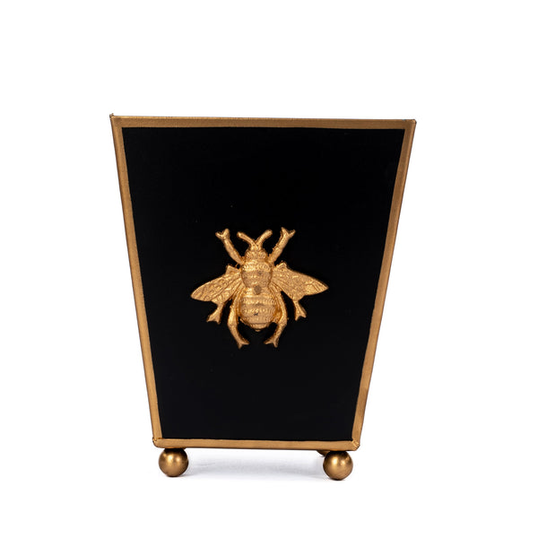 Regency Bee Square Cachepot Planter Black