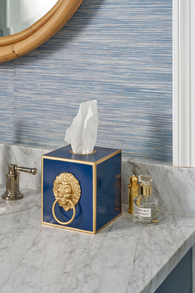 Regency Paws & Claws Tissue Box Cover - Indigo Blue