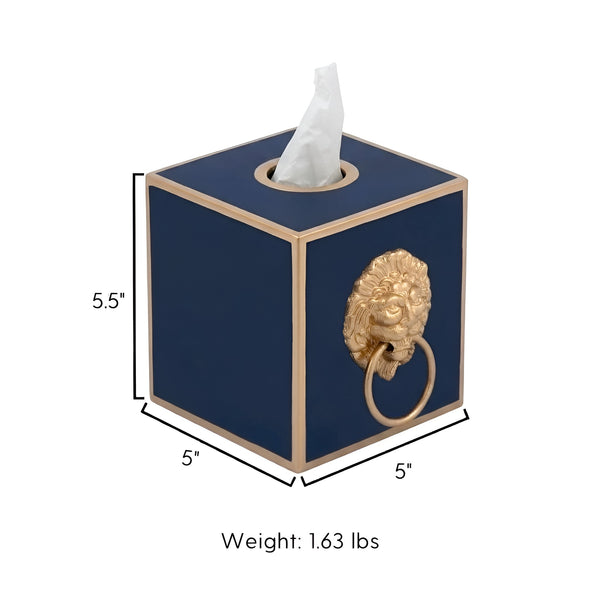 Regency Paws & Claws Tissue Box Cover - Indigo Blue