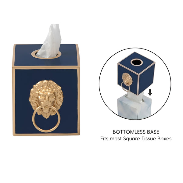 Regency Paws & Claws Tissue Box Cover - Indigo Blue