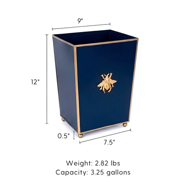 Regency Bee Wastebasket Navy