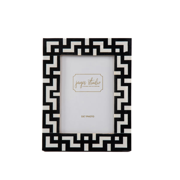 Greek Key Design Key Frame - Black