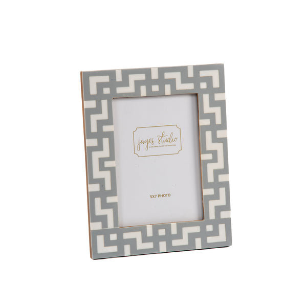 Greek Key Design Key Frame - Gray
