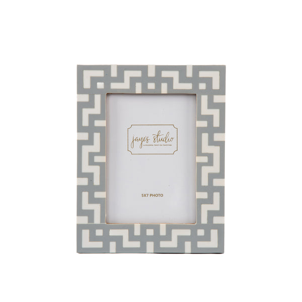Greek Key Design Key Frame - Gray