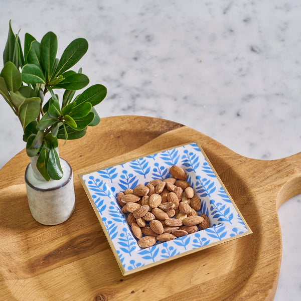 Lottie Enameled Tori Trinket Tray - Blue