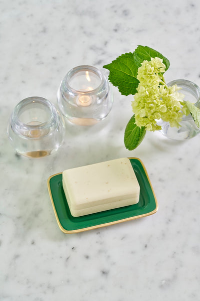 Gracie Enameled Laney Tray Emerald Green