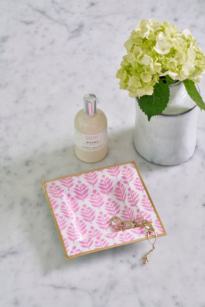 Lottie Enameled Tori Trinket Tray - Pink