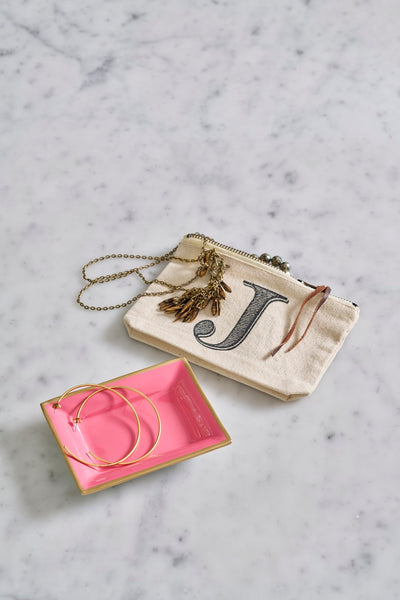 Gracie Enameled Landry Tray Pink