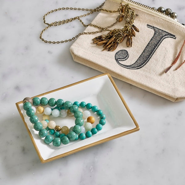 Gracie Enameled Landry Tray White