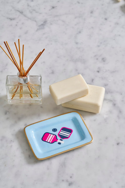 Pickleballs Enameled Laney Tray - Light Blue