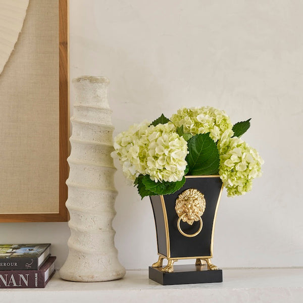 Paws & Claws Fluted Square Cachepot Planter Black