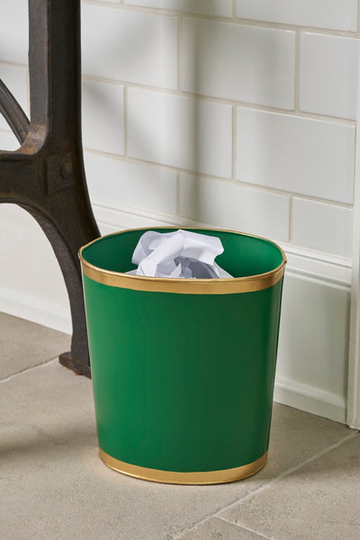 Mattie Oval Wastebasket - Emerald Green