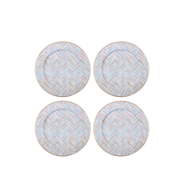 Herringbone Enameled Charger (4pk)