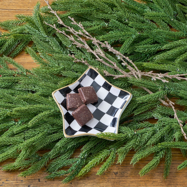 Checked Star Tray - Black