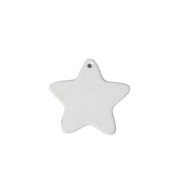 Checked Star Ornament - Red