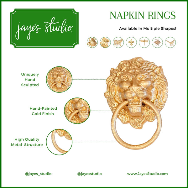 Lion Napkin Ring (4pk)