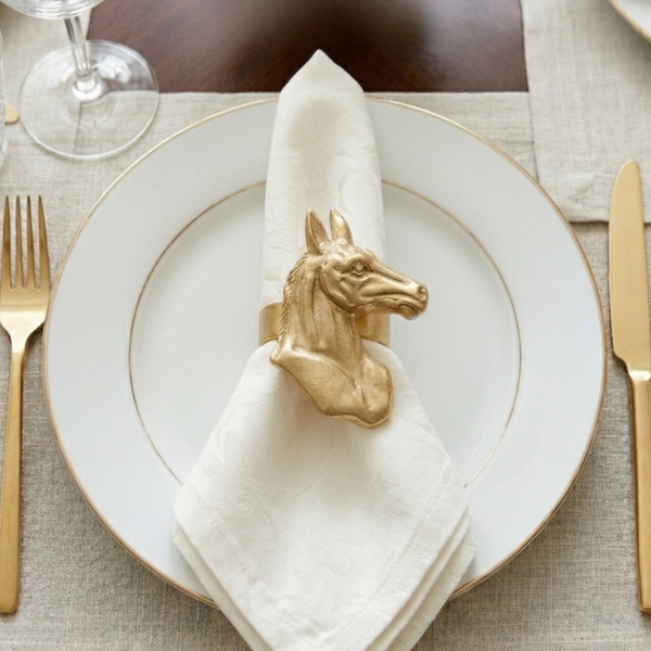 Horse Head Napkin Ring (4pk)