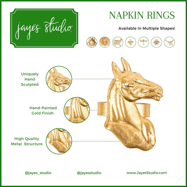 Horse Head Napkin Ring (4pk)