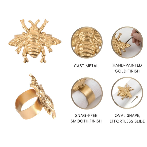 Bee Napkin Ring (4pk)