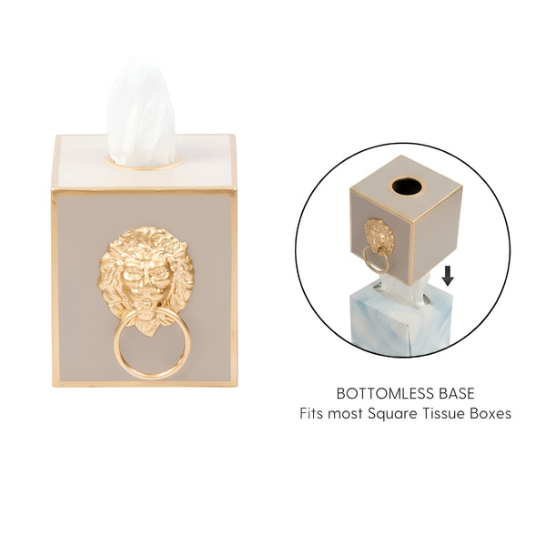 Paws & Claws Tissue Box Cover Natural