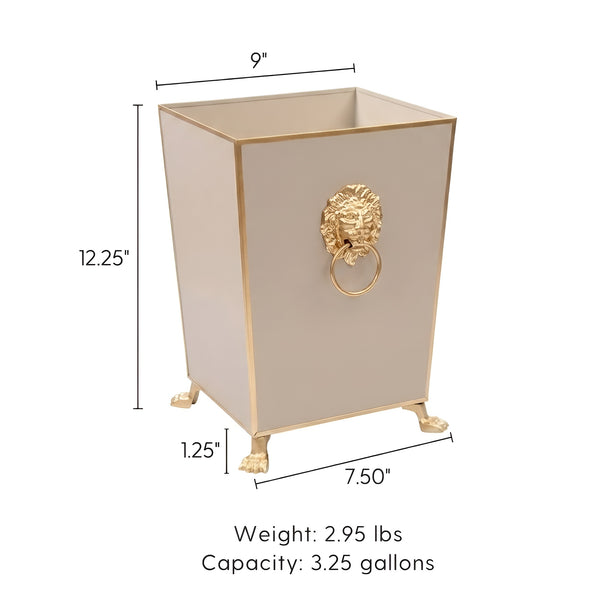 Paws & Claws Square Wastebasket Natural