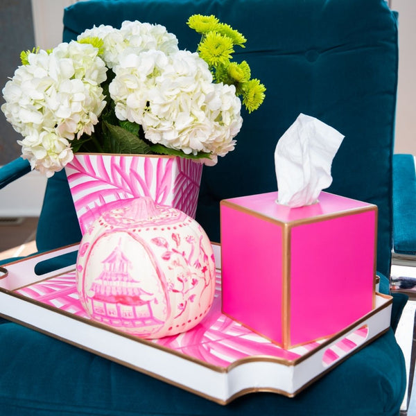 Mattie Tissue Box Cover Pink