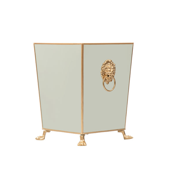 Paws & Claws Square Wastebasket Sage Green 9