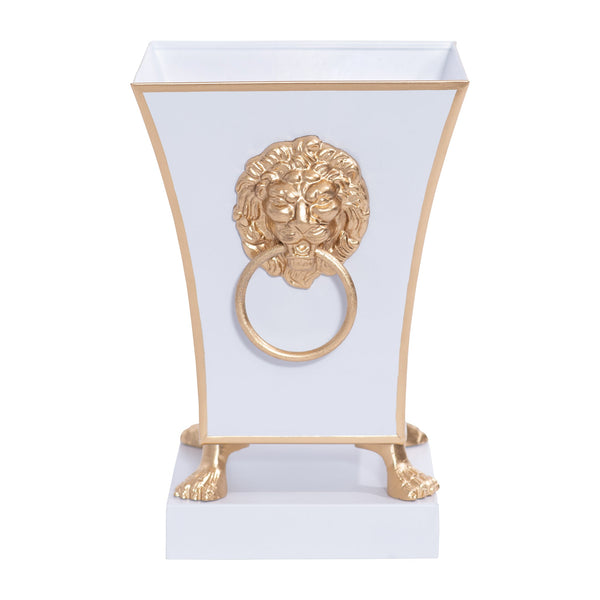 Paws & Claws Fluted Square Cachepot Planter White