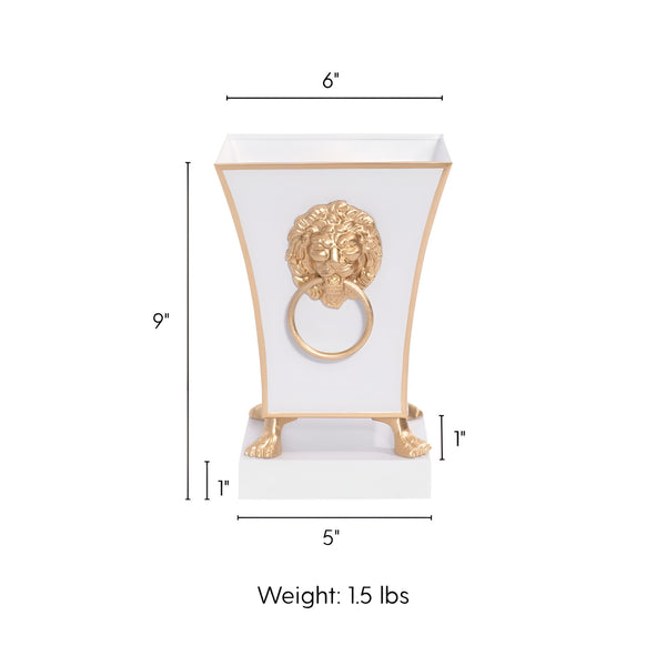 Paws & Claws Fluted Square Cachepot Planter White
