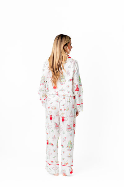 Watercolor Nutcracker Luxe Sateen Full Pajama Set