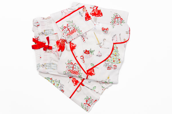 Watercolor Nutcracker Luxe Sateen Full Pajama Set