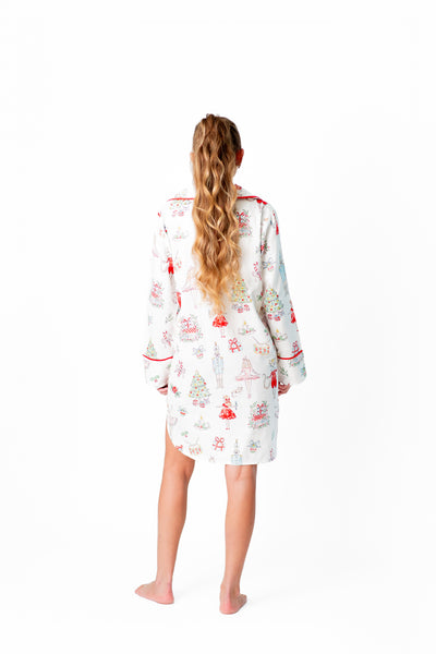 Watercolor Nutcracker Luxe Sateen Sleep Shirt