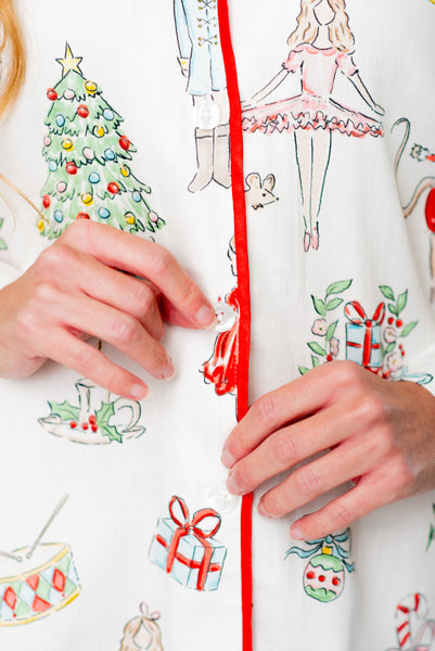 Watercolor Nutcracker Luxe Sateen Sleep Shirt