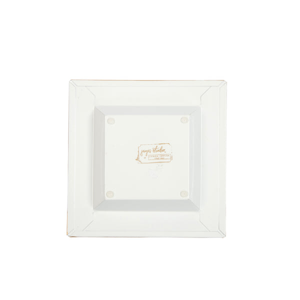 Holly Wreath Bow Enameled Tori Trinket Tray