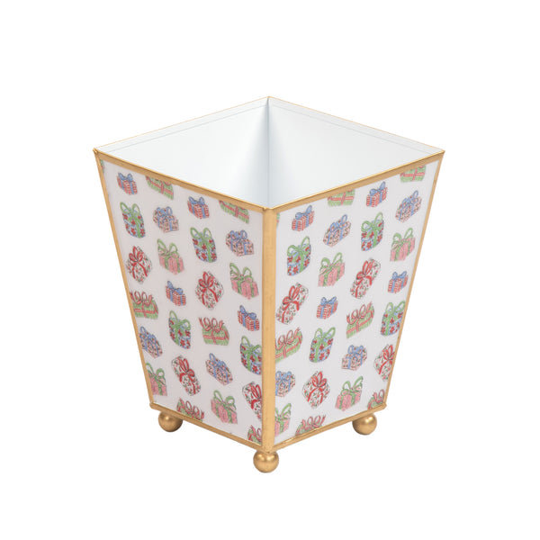 Christmas Gifts Enameled Square Cachepot Planter