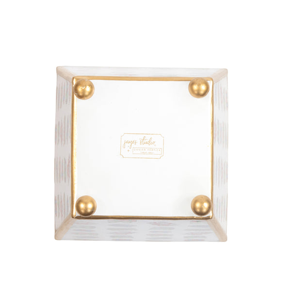 Christmas Gifts Enameled Square Cachepot Planter