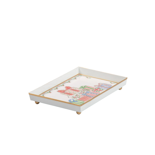 Christmas Gift Stack Enameled Oliver Tray 8x12