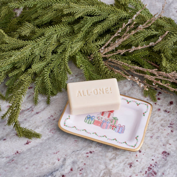 Christmas Gift Stack Enameled Laney Tray