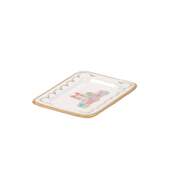 Christmas Gift Stack Enameled Laney Tray