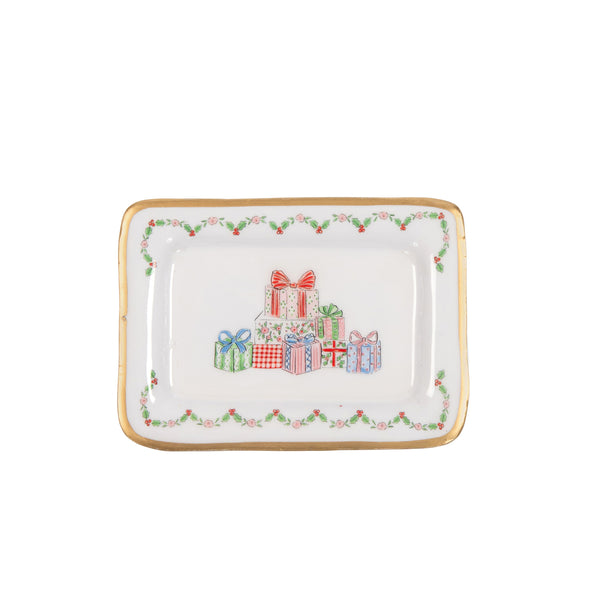 Christmas Gift Stack Enameled Laney Tray