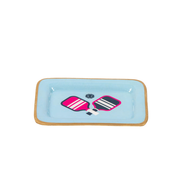Pickleballs Enameled Laney Tray - Light Blue