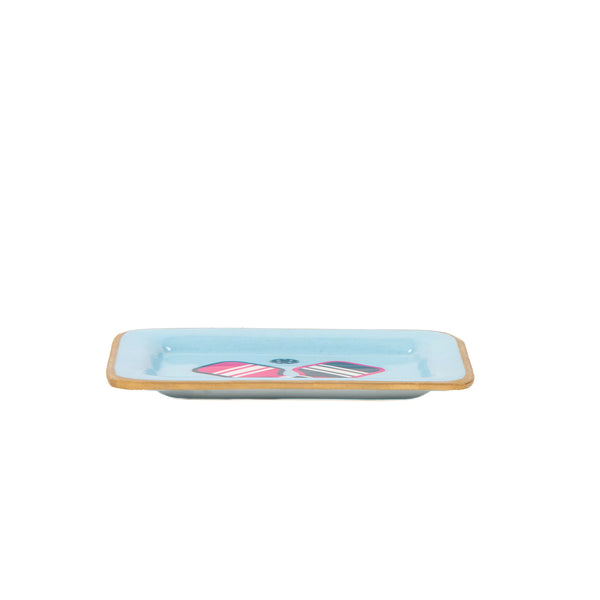 Pickleballs Enameled Laney Tray - Light Blue