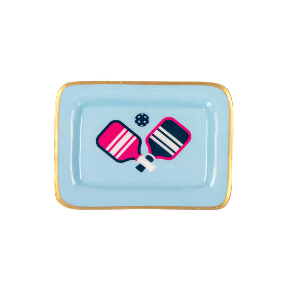 Pickleballs Enameled Laney Tray - Light Blue