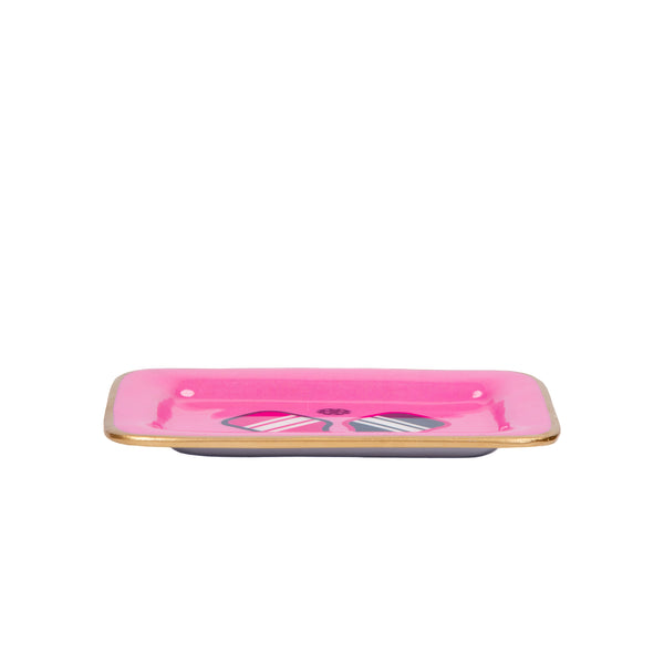 Pickleballs Enameled Laney Tray - Light Pink