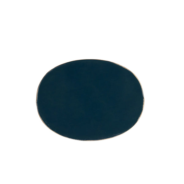 Sussex Plaid Enameled Oval Wastebasket
