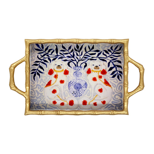 Staffies Enameled Chang Mai Tray 10x14