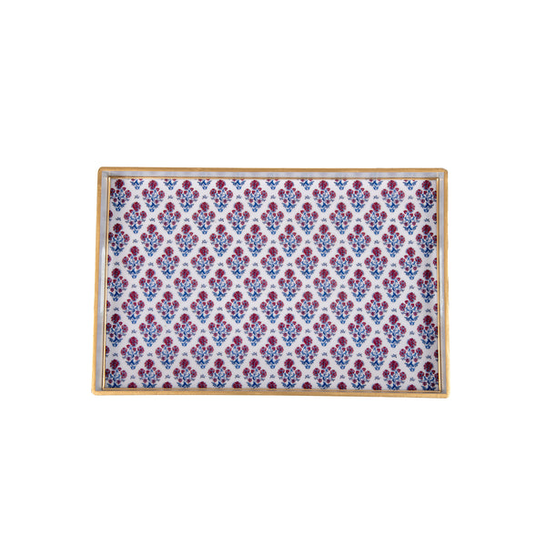 Lucinda Enameled Rectangular Tray 10x15 - Multi-Color