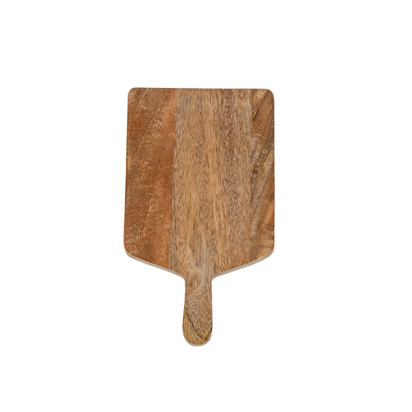 Checkered Ikat Enameled Rectangular Charcuterie Board 6x10 - Light Blue