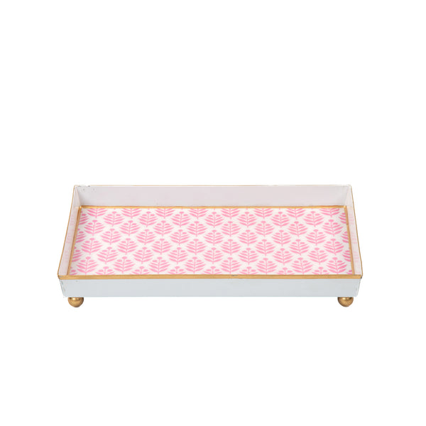 Lottie Enameled Oliver Tray 8x12 - Pink